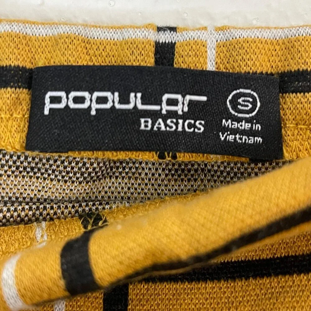 Girls Yellow Plaid Mini Skirt With Slit Detail By Popular Basics Size S - Picture 6 of 9